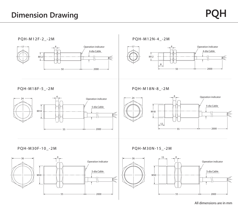 Inno Sensor INNO :: Inno PQH - High Temperature Inductive Proximity Sensor