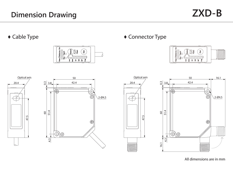Inno Sensor INNO :: Inno ZXD-B - Laser Displacement Sensor